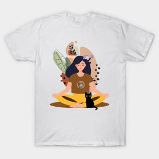 Sukhasana Yoga Pose - Easy Seat Meditation T-Shirt